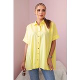 Kesi marka niezdefiniowana Short-sleeved cotton shirt yellow Cijene