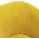  Zaobljena stolica žuta baršunasta | shoptok.hr