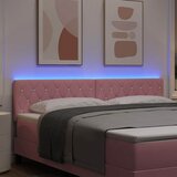  LED glava kreveta s LED trakama Ružičasta 180 cm Baršun | shoptok.hr