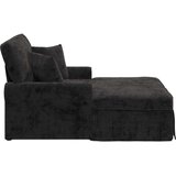  Ležaljka s suknjom s jastukom Crna 157 x 91 x 91 cm ARES | shoptok.hr