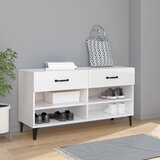 vidaXL Omarica za čevlje visok sijaj bela 102x35x55 cm inženirski les Cene
