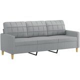 3-dijelni set sofa s jastucima svjetlosivi od tkanine | shoptok.hr