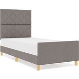 vidaXL Postelja Taupe 100x200 cm Tkanina, (22048968) | Shoptok.si