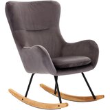 MID.YOU gugalni fotelj, naravne barve, črna, svetlo siva les, kovina, tekstil | Shoptok.si