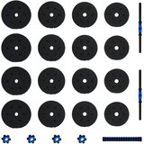  2-u-1 set bučica i olimpijske šipke 30 kg Crna i Plava | shoptok.hr