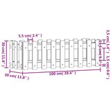  Povišena vrtna gredica crna 100x30x30 cm masivna borovina | shoptok.hr