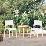  Vrtne stolice 2 kom bijele od polipropilena