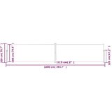vidaXL Uvlačiva bočna tenda antracit 200 x 1000 cm | shoptok.hr