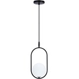 Candellux Lighting Crna visilica sa staklenim sjenilom 18,5x15 cm Cordel - Cijene