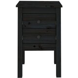  Nočna omarica 2 kosa črna 40x35x61,5 cm trdna borovina, (20732193) | Shoptok.si