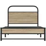  Okvir kreveta bez madraca dimljena boja hrasta 90x200 cm drveni | shoptok.hr