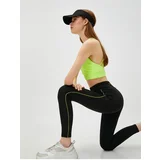 Koton Printed Sports Leggings High Waist