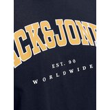 Jack & Jones Majica 'CALEB' mornarska / žafran / bela | Shoptok.si
