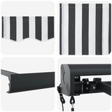Tenda na uvlačenje antracit-bijela 4,5x3 m tkanina i aluminij | shoptok.hr