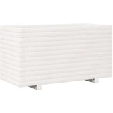  Vrtno cvetlično korito belo 90x40x49,5 cm trdna borovina | Shoptok.si