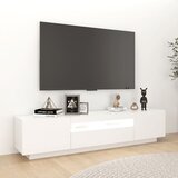 TV ormarić s LED svjetlima bijeli 180 x 35 x 40 cm | Eponuda.com