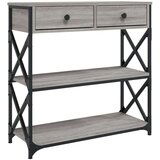  Konzolni stol siva boja hrasta 75x28x75 cm konstruirano drvo | shoptok.hr