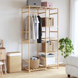  Stalak za odjeću s policama 100x50x184,5 cm bambus | Shoptok.si