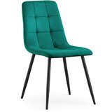 AKORD Nero Prešit Jedilni Stol Iz Žameta, Stekleničasto Zelena, Črne Noge, (5000333488) | Shoptok.si