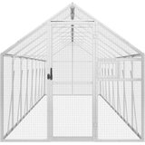  Kavez za ptice srebrni 1,79x8x1,85 m aluminijski | Eponuda.com