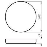 Kanlux 46283-LED prigušiva svetiljka LIXAN 65W/230V 3000-6500K Ø48,6 cm bela/crna + daljinski upravljač | Eponuda.com