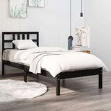  Okvir za krevet od masivnog drva crni 75 x 190 cm 2FT6 mali | shoptok.hr