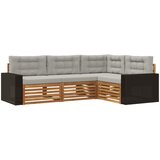  Set vanjskih sofa 4 pcs Prirodna i svjetlosiva | shoptok.hr