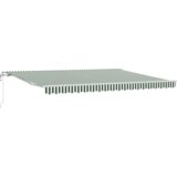  avtomatska retraktibilna tenda zelena in bela 450x350 cm, (22146092) | Shoptok.si