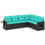 Vrtni set od 6 dijelova s jastucima, crni poliratan | shoptok.hr