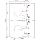  Visoka komoda Dimljeni hrast 79 x 41 x 151 cm Konstruirano drvo - Dimljeni hrast | shoptok.hr