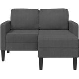  Dvosjed s ležaljkom u obliku slova L, tamno siva, 125 cm, lanena | Eponuda.com