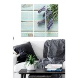 Wallity MDF13373 multicolor decorative mdf painting (3 pieces) Cene