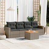 Maison Chic Seti vrtnega pohištva - Vrtna garnitura - Vrtni pohištvo set 5-delna z blazinami siv poli ratan, (21817519) | Shoptok.si