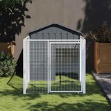 vidaXL pasja uta s streho antracitna 117x201x123 cm pocinkano jeklo | Shoptok.si