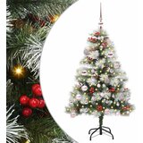 vidaXL Umjetno božićno drvce S LED lampica Zelena i bijela 150 cm - 150 cm s LED-ima i ružičastim kuglicama Cijene