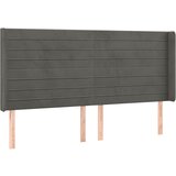 Maison Chic vzglavna omarica - nočna omarica - posteljna omarica z ušesi temno sivo 203x16x118/128 cm žamet, (21712338) Cene