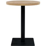  Okrugli stol za bistro od MDF-a i čelika 60 x 75 cm boja hrasta | shoptok.hr
