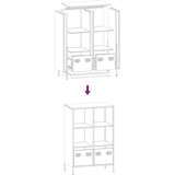  Visoka omara - Komoda - Predalnik gorčično rumena 68x39x103,5 cm jeklo, (21718679) | Shoptok.si
