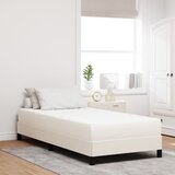 vidaXL žepna vzmetna postelja blazina krem srednja 90x200x20 cm tkanina | Shoptok.si