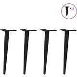 vidaXL Noge stolića za kavu stožastog oblika 4 kom crne 30-31 cm čelik | shoptok.hr