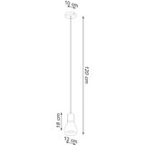  Sollux SL.0963 - Viseći luster na kablu QUBIC 1xE27/60W/230V beton/drvo crna | Eponuda.com