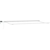vidaXL Ručna uvlačiva tenda s LED zelenom i bijelom 600x300 cm, Zamjenska tkanina za tendu 6x3 m okvir zelena i bijela | shoptok.hr