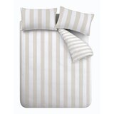 Catherine Lansfield Bela/bež posteljnina za zakonsko posteljo/podaljšana 230x220 cm Cove Stripe – Cene