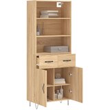  Visoka komoda hrasta sonome 69,5x34x180cm od konstruiranog drva Slike