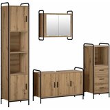  Set ormarića za kupaonicu 4 kom. Hrast artisan 40 x 36 x 181 cm - Hrast artisan Ormar ispod sudopera (3 vrata) + viseći ormar + | shoptok.hr