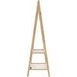 vidaXL Stojalo za oblačila s policami 96x45,5x150,5 cm bambus | Shoptok.si