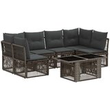  Sjedeća garnitura za vrt 7 kom. Siva poliratan 100 x 55 x 73 cm | shoptok.hr