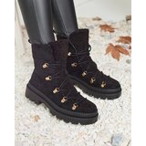 Resti Black women's insulated trapper boots with sheepskin Lery Walk | ePonuda.com