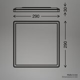 BRILO plafonjera led 18 w 2400 lm 3000 k wood č | shoptok.hr