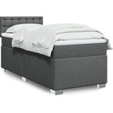 vidaXL Krevet s oprugama i madracem tamnosivi 90 x 190 cm od tkanine | shoptok.hr